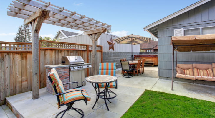 New patio and fence